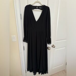 Lulu's Black Long Sleeve Maxi Dress
